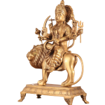 Large Superfine Brass Durga Mata Statue | 21.5" Antique Golden Art | 20kg Sacred Masterpiece | Divine Temple Beauty | Jaipurio